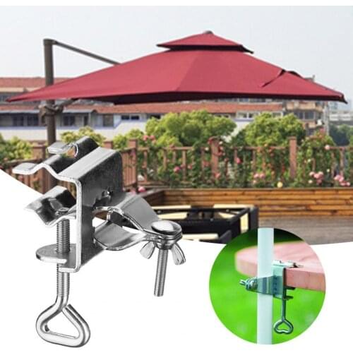 Adjustable Durable Beach Sun Table Parasol Stand Polishing Table Umbrella Holder Clamp Portable for Outdoor