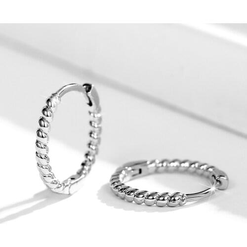 Huitan Simple Mini Circle Earrings for Women Twist Design Small Hoops Teens Jewelry Delicate Versatile Female Earring Hot Sale