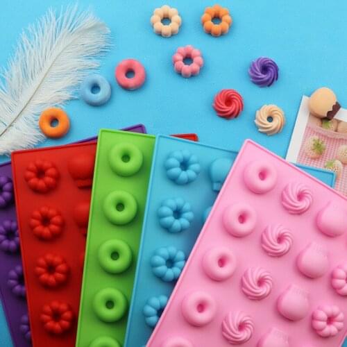 20 Even Donuts Silicone Chocolate Mold Food Grade High-temperature Resistant Easily Removable Mold XG698