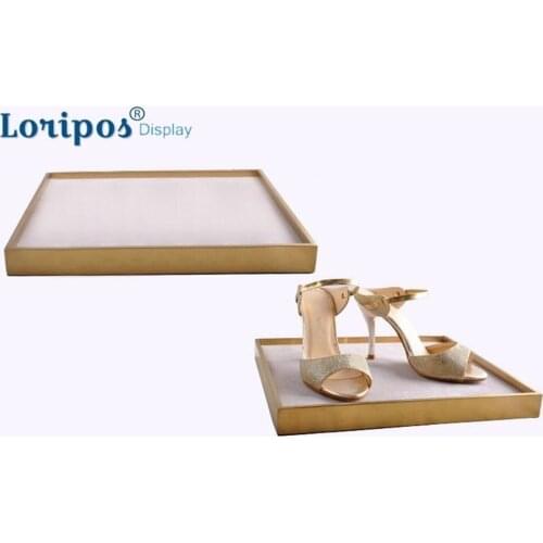 Stainless Steel Metal Block Pallet Shoes Display Rack Jewlry Wallet Purse Storage Rack Organizer Purse Display Props Lint Tray