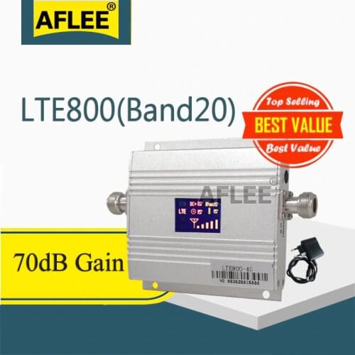 1PCS Band20 LTE 800MHz 4G Network Mobile Signal Booster 800Mhz 4g Cell phone Amplifier 4G cellular signal repeater GSM 4g