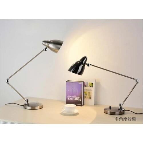 Vintage Metal Table Lamp Plated Black Table Light Reading Light LED Lighting E27 Table Lamp Lighting Fixtures Home Decore