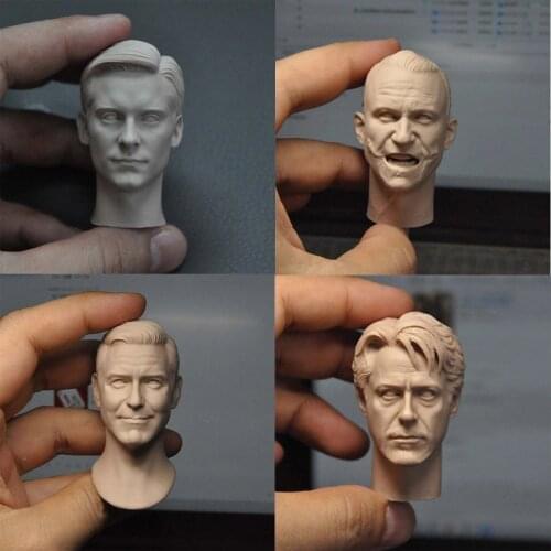 1/6 Scale Europe and Asia Male Soldier Head Sculpt Model Carving Fit 12'' Action Figure For Collection