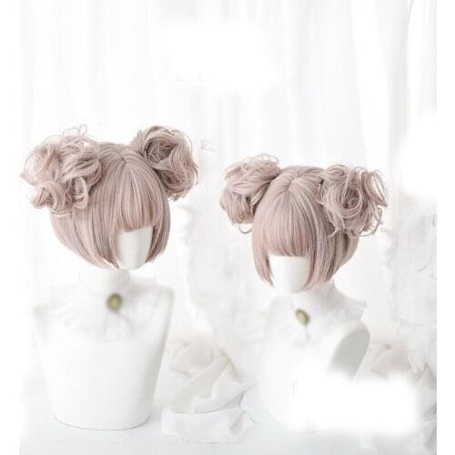 1pcs Lolita Wig Girls Casual Short Synthetic Hair Cosplay Accessories for Women Girl Christmas Party Decor Collection