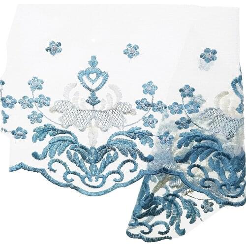 1Yard Embroidery Lace Trim Fabric Ribbon DIY Wedding Dress Sewing Edge 21cm Wide