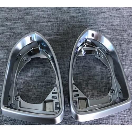 2 Pcs For Volkswagen Golf 7 7.5 Lamando CC Magotan Sagitar Passat Audi A4 A5 Reversing Rearview Mirror Shell frame silver Rim