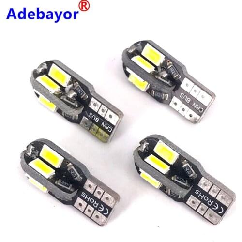 4000pcs High Quality T10 LED Canbus NO ERROR W5W 8 SMD 5730 Led 8SMD 5630 LED Car Light Auto Wedge Lamp Parking Bulb 12V white