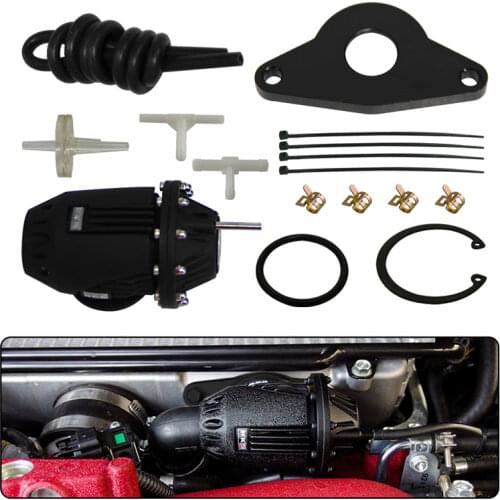 BLACK BOV Adapter + BOV 4 Kit FOR IMPREZA WRX 02-07 BOLT-ON