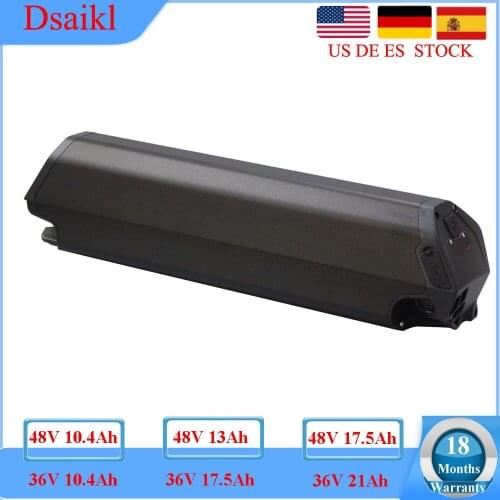 Free shipping Dorado 500W ebike battery 36V 10.4Ah 11.6Ah 13Ah 14Ah 15Ah 16Ah 17.5Ah 19Ah 20Ah 21Ah batteries with 42V charger