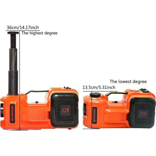 12V 5Ton Car Electric Jacks Hydraulic Floor Jack Set Tire Replacing Repair Tools Kit Impact Wrench Tire Inflator LED Light