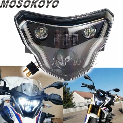 E9 E-mark LED Replacement Headlight Devil Eyes Headlamp For BMW G310GS 2018 G310R 2016- 2018 High/Low Beam DRL Headlamp Assembly