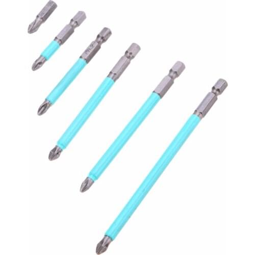 Fixmee 7PCS PH2 Anti Slip Electric Screwdriver Bit Set Bits Hex Shank 25mm 50mm 65mm 70mm 90mm 127mm 150mm