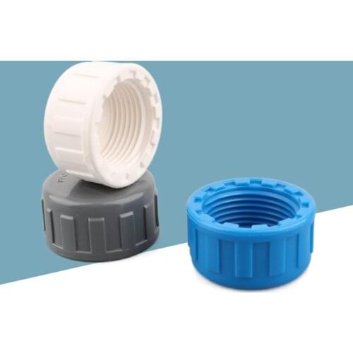 1pc PVC Female Thread End Cap Connector 1/2 3/4 1 inch End Connector 20 25 32 40 50 63mm Water Pipe Adapter