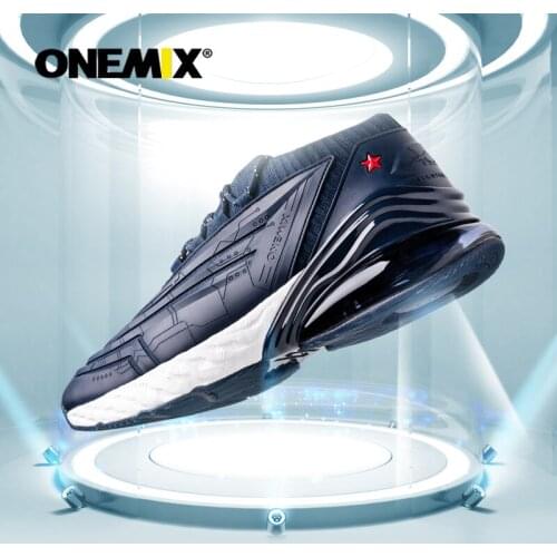 New ONEMIX Mens Air Cushion Running Shoes Shock Absorption Outdoor Jogging Tennis Shoes Breathable comfortable Walking Sneakers