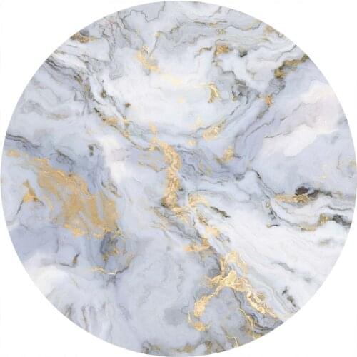 Circle Backdrop Round Background Marble Texture Children Birthday Party Table Cover Birthday Banner Props for Photo Studio