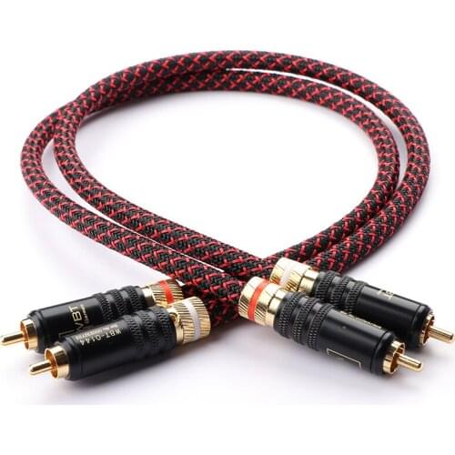 HiFi Pure Copper RCA Interconnect Audio Cable with WBT-0144 RCA Connector Plug