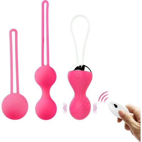 Female Vagina Exercise Dumbbell USB Charging 10 Frequency Wireless Remote Control Vibration Set Kegel Ball Massage Balls