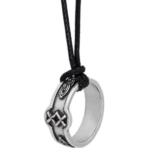 Norse viking rune amulet nordic ring with viking gift bag
