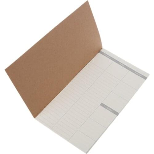Kraft Cover Weekly Planner Diary Journal Memo Notebook Note Pad School Office