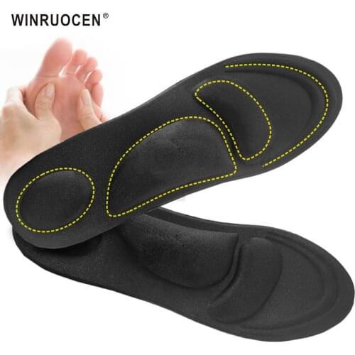 WINRUOCEN 4D Arch Support Orthotic Insoles Soft Memory Foam Massage Foot Feet Care Pads For Men Women Sole Shoe insert Pads