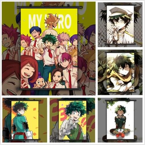 Boku no Hero Academia Midodiya Izuku Anime manga wall Poster Scroll
