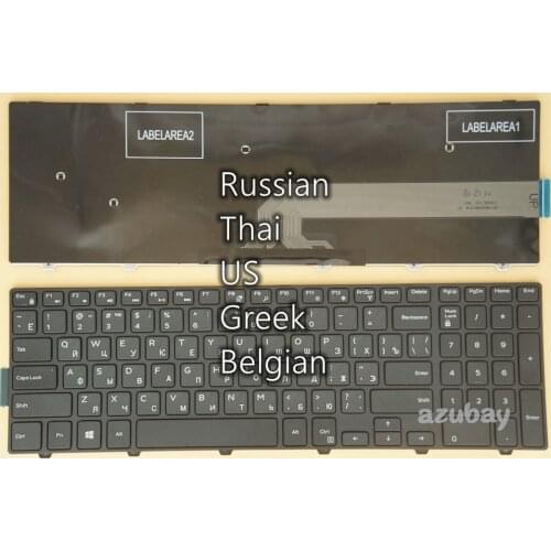 US Russian Thai Greek Belgian Keyboard for Dell Inspiron 17- 5755 5758 5759, 15-7000 7557 7559 Latitude 3550 3560 3570 3580 3588