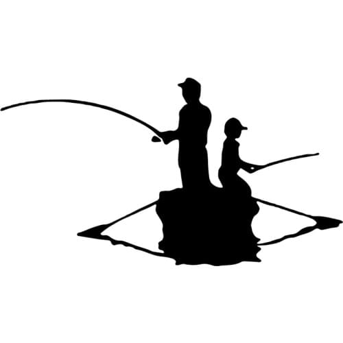 S50733# Various Sizes/Colors Car Stickers Vinyl Decal Fisherman Go Fishing V5 Motorcycle Decorative Accessories Creative