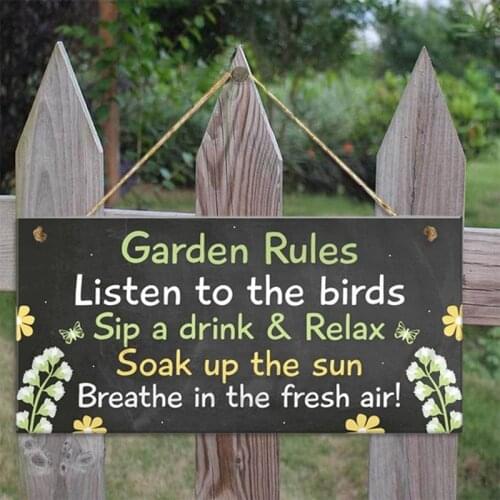 Garden Wooden Sign Garden Wooden Plaque Sign Board Hanging Signs for Home Garden Decor Christmas Decorations Wooden Crafts