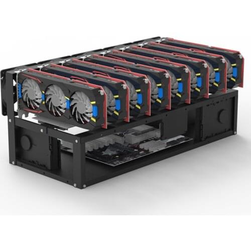 Stackable Open Miner Mining Rig Frame Mining ETH/ETC/ZEC Ether Accessories Tools For 6/8 GPU Crypto Coin Bitcoin Rack in stock