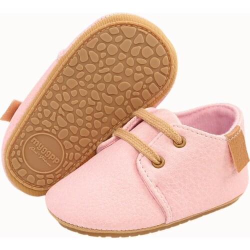 Citgeett 0-18M Newborn Baby Girls Boys First Walker PU Leather Solid/Leopard Print Soft Lace Up Cork Casual Shoes 7 Colors