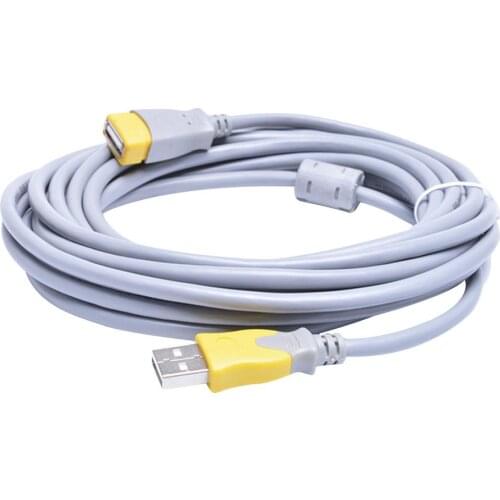 USB 2.0 Extension Cable Male To Female Widely Used Data Cable Male To Female Gray A/F Double Magnetic Ring Data Extension Cable