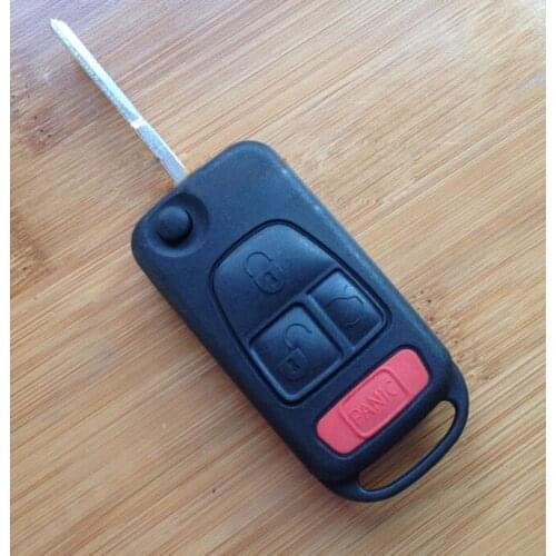 High Quality Replacement Flip Remote Key Shell Case For Meredes Benz S M 3+1 Buttons With HU64 Blade Fob Key Cover 2PCS/lot