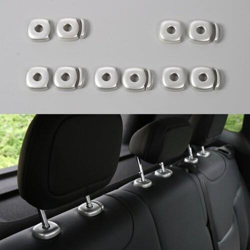 YAQUICKA 15Pcs/set Car Interior Seat Headrest Lift Adjust Button Switch Cover Trim For Jeep Renegade 2015-2016 Styling