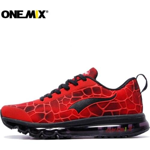 ONEMIX Max Air Cushion Stability Womens Sneakers Lightable Breathable Mesh Sport Shoes Outdoor Lace-up Jogging Running Shoes