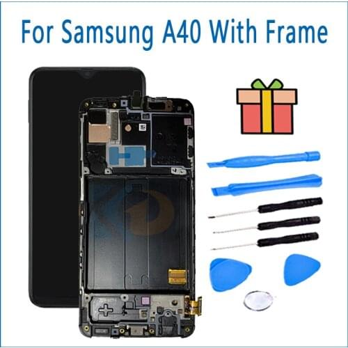 LCD Display Touch Screen Digitizer Replacement For Samsung Galaxy A40 LCD Screen Display With Frame