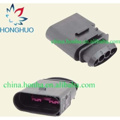 1J0973824 Free shipping 5sets 4 Pin 3.5mm Pigtail Plug Wiring Connector case