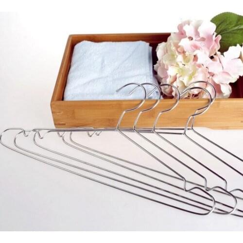 100pcs Stainless Steel Strong Metal Wire Hangers Coat Clothes Hangers 50cm Houseware Drying Clothes Organizer LX1893