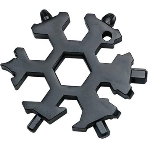 19-In-1 Portable Multi Tool Stainless Steel Snowflake Shape Flat Cross Head Screwdriver Wrench Easy To Carry Around