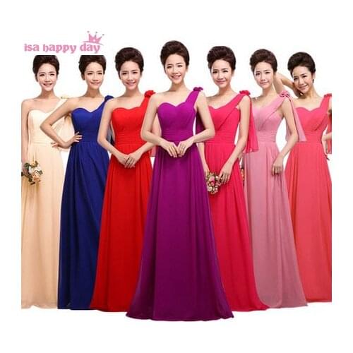 2020 champagne royal blue dress long length for bridesmaid sister maid of the bride dress chiffon dresses under 100 B1181