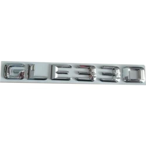 50pcs/lot ABS GLE330 Number and Letters Chrome Rear Back Badge Emblem Sticker