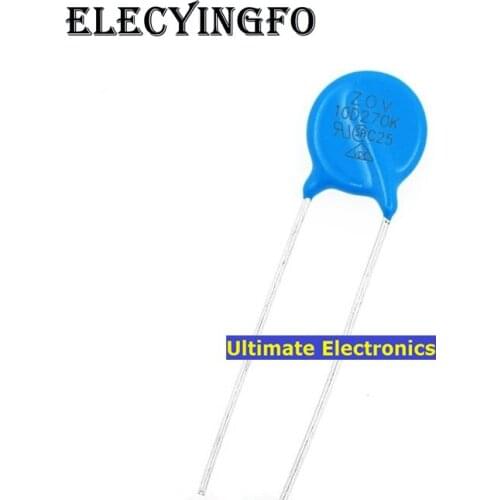 50pcs Varistors 10D270K 27V Metal voltage dependent resistor