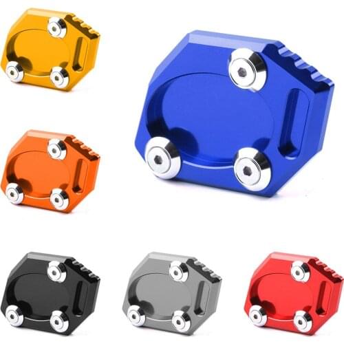 SMOK Motorcycle Aluminum Side Stand Kickstand Sidestand Extension Plate Pad For Kawasaki Ninja 250 300R Z250 ZX250 2013-2015