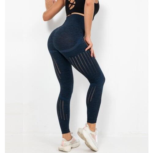 Seamless Fitness Women Leggings Sexy Patchwork Booty Legging High Waist Elastic Push Up Ankle Length Polyester Pants 13 Colors
