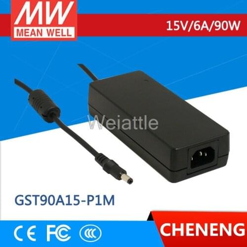 MEAN WELL original GST90A15-P1M 15V 6A meanwell GST90A 15V 90W AC-DC High Reliability Industrial Adaptor