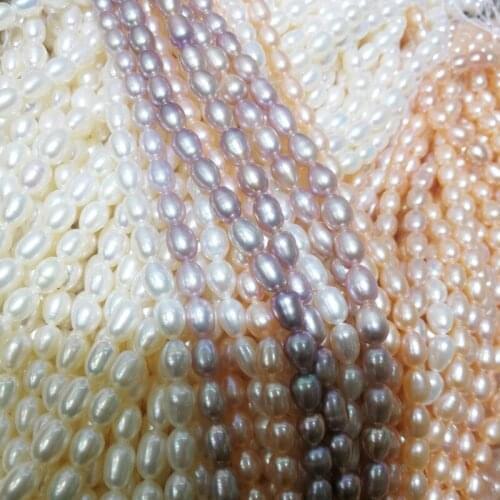 Natural Freshwater Pearl Beads High Quality Rice Shape Loose Beads for DIY Elegant Necklace Bracelet Jewelry Making 8-11MM 14"