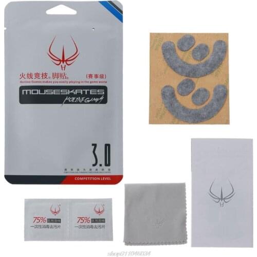 2 Sets/Pack Hotline Games Competition Level Mouse Feet Mouse Skates for Steelseries Rival 3 Mouse Au2 21 Dropship