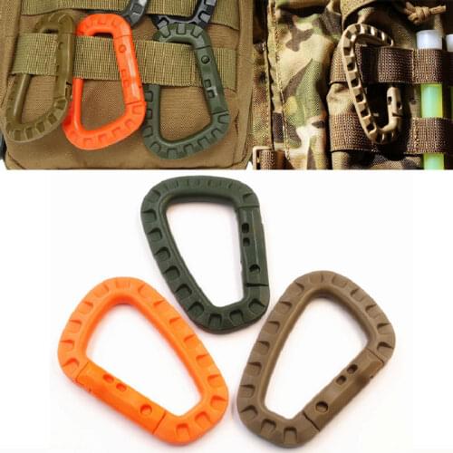 Outdoor Backpack Carabiner Tactical Military Molle Quickdraw Tool Clip Buckle Climbing Hunting Hiking Bag Accessories Hang Hook