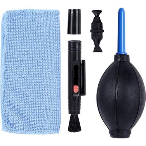 3IN1 Camera Cleaning Kit Suit Dust Cleaner Brush Air Blower Wipes Clean Cloth Set for Gopro for Canon for Nikon Camcorder VCR