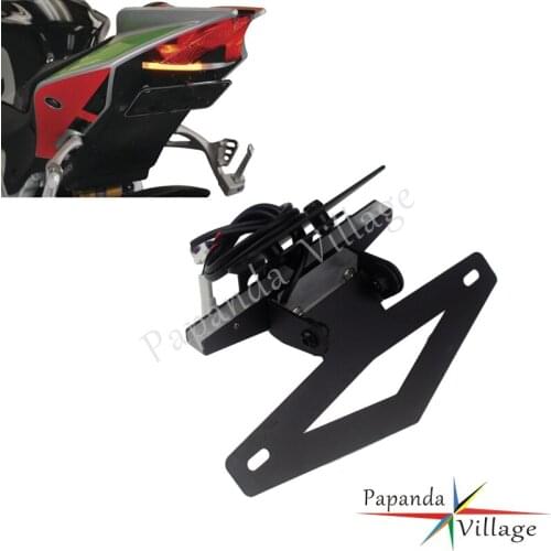 Road Race Bike Tail Tidy Fender Eliminator Kit LED Tail Turn Signal License Plate Bracket for Aprilia RSV4 V4 1100 RF RR 09-19