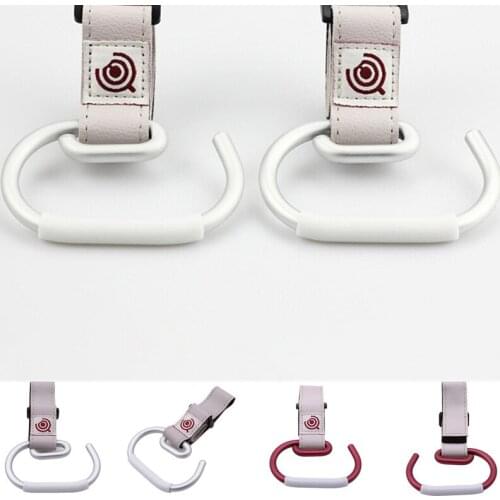 Baby Stroller Hooks Kids Pushchair Pram Hanger Carabiner Shopping Bag Clip Rotatable Hook With Strap And Hook